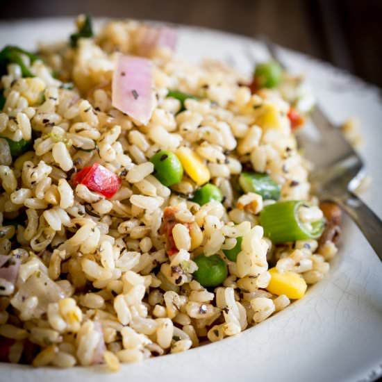 Brown Rice Salad with Garden Veg