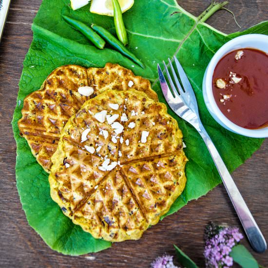 Spicy Zucchini Waffles