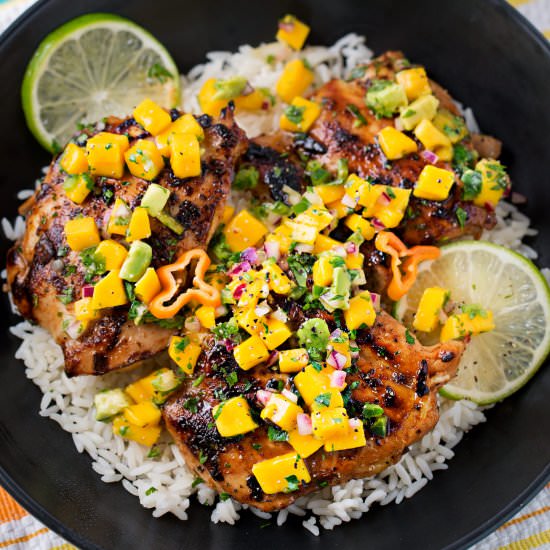 Jerk Chicken with Mango Salsa