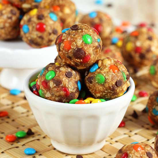 No Bake Monster Cookie Dough Bites