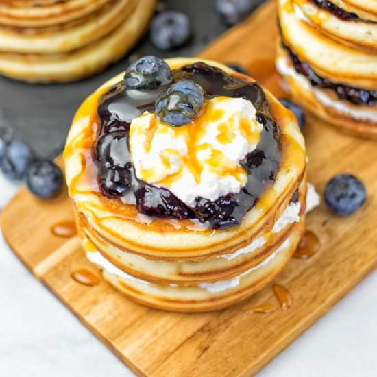 Ricotta Blueberry Pancakes