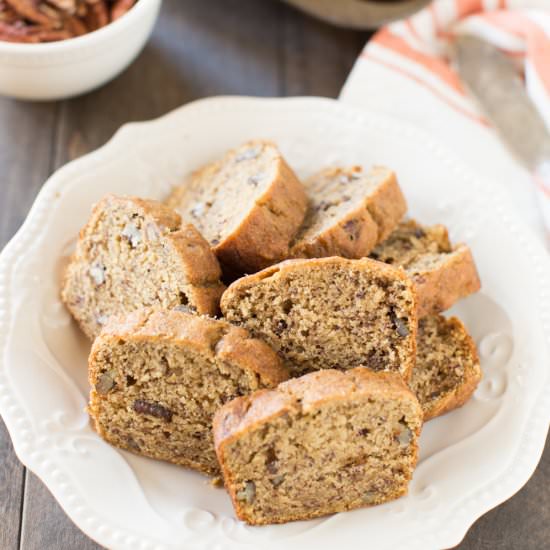 Pumpkin Pecan Banana Bread