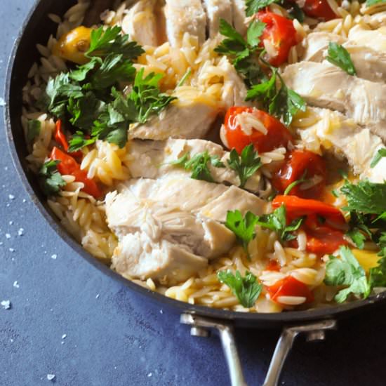 Chicken with Preserved Lemon & Orzo