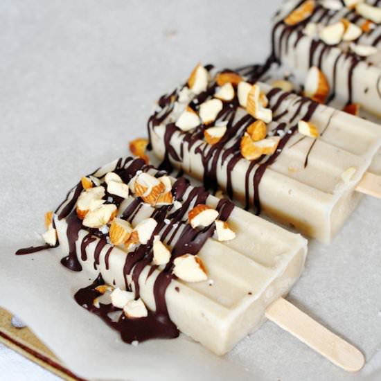 Dark Chocolate Banana Popsicles
