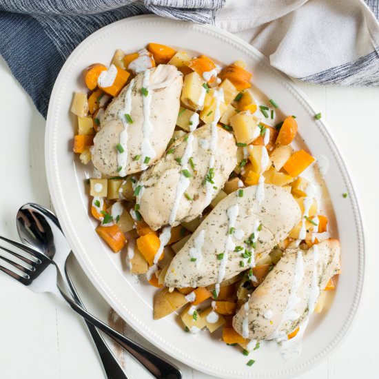 Healthy Slow Cooker Ranch Chicken