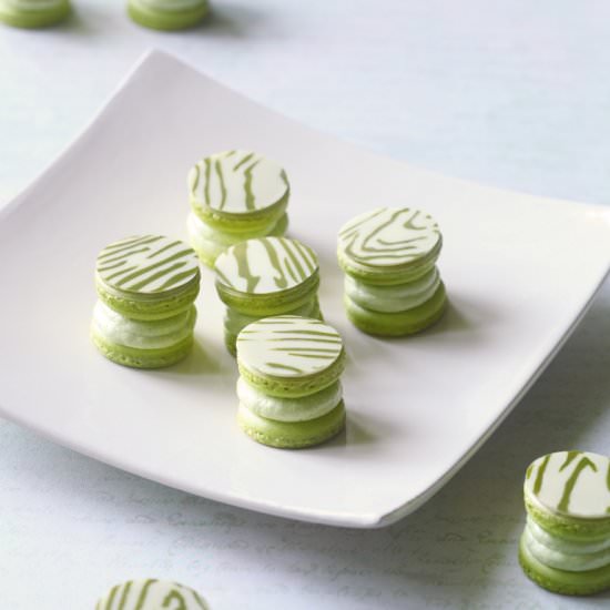 Matcha Yuzu Macarons