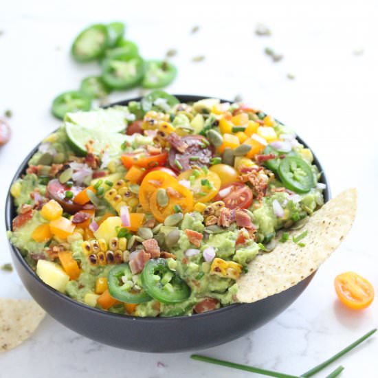 Fruit and Veggie Loaded Guacamole