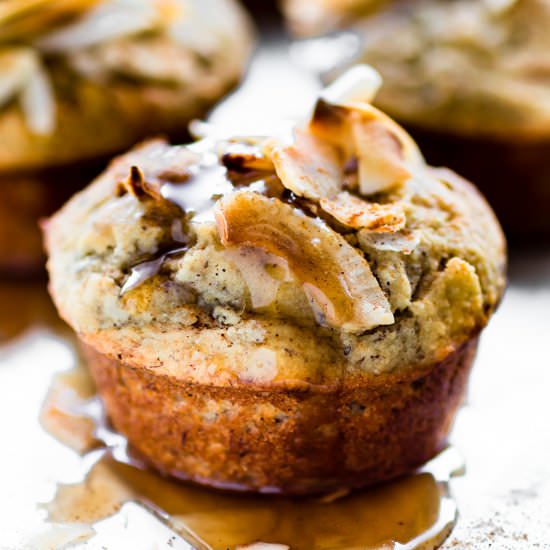 Toasted Coconut Banana Bread Muffin