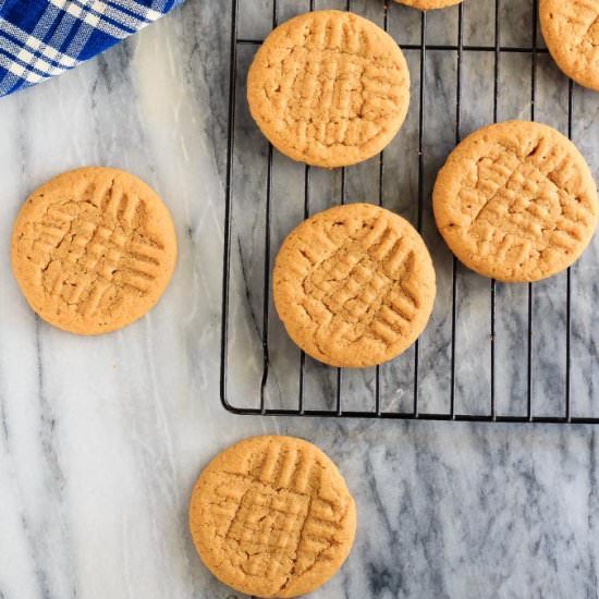3 Ingredient Peanut Butter Cookies