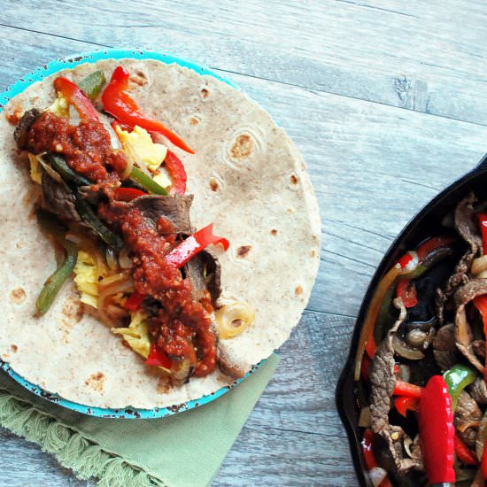 Pepper Steak Burritos