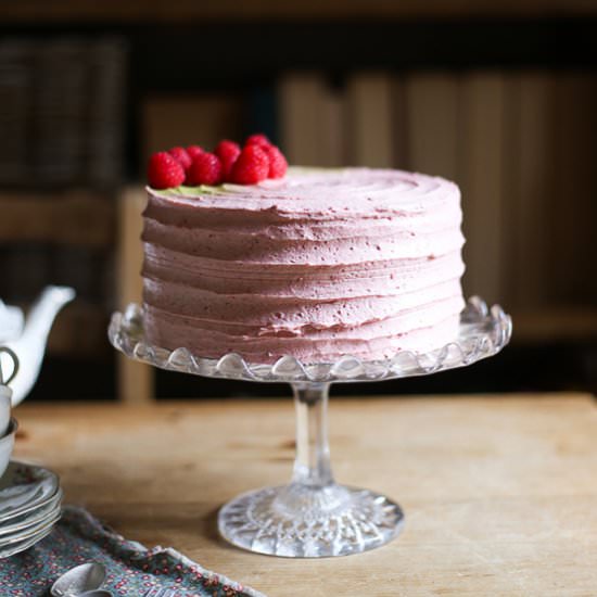 Raspberry Matcha Cake