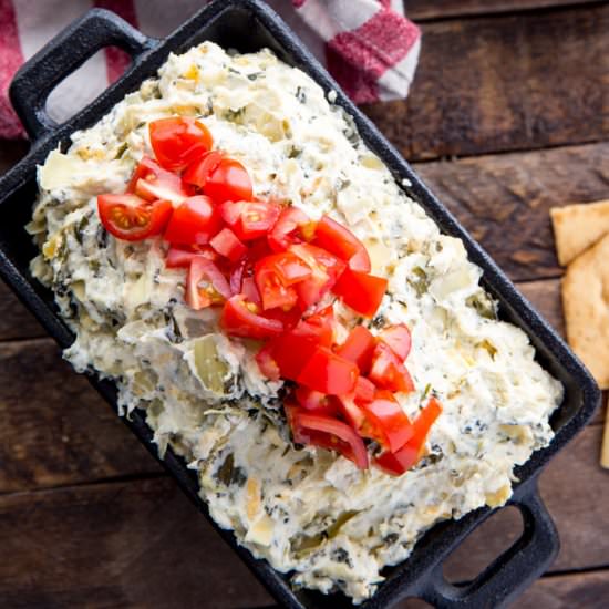 Spinach Artichoke Crockpot Dip