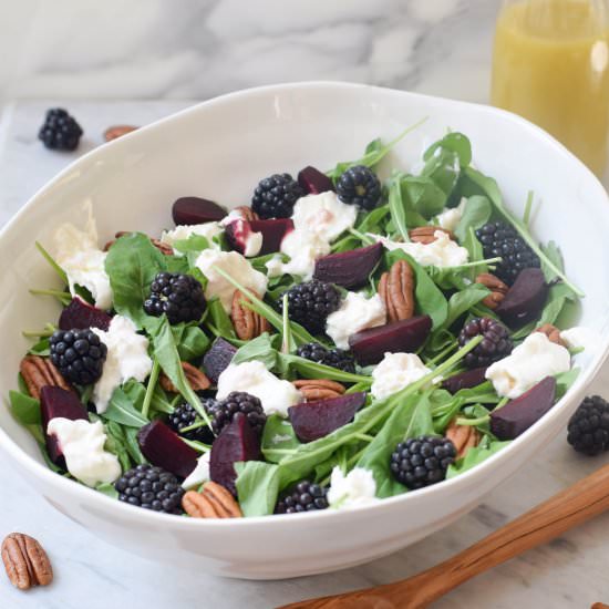 Beet, Burrata & Blackberry Salad