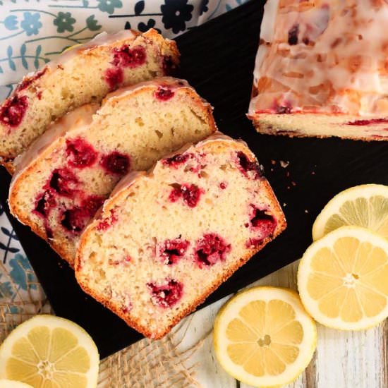 Glazed Raspberry Lemon Bread
