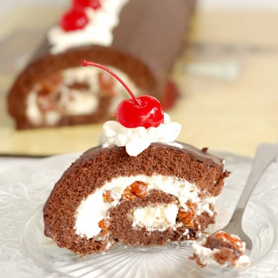 Black Forest Cake Roll