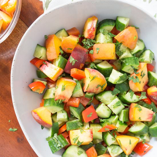 Peach Cucumber Salad