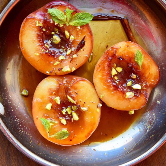 Jaggery Soaked Peaches
