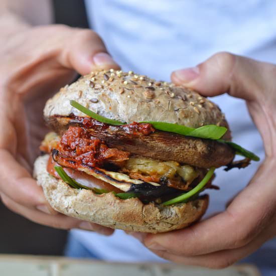 Vegan Burger with Harissa