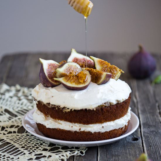 Honey Cake with Ricotta and Figs