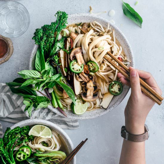 Vegetarian Pho Noodle Soup