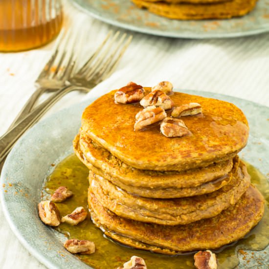 Healthiest Pumpkin Protein Pancakes