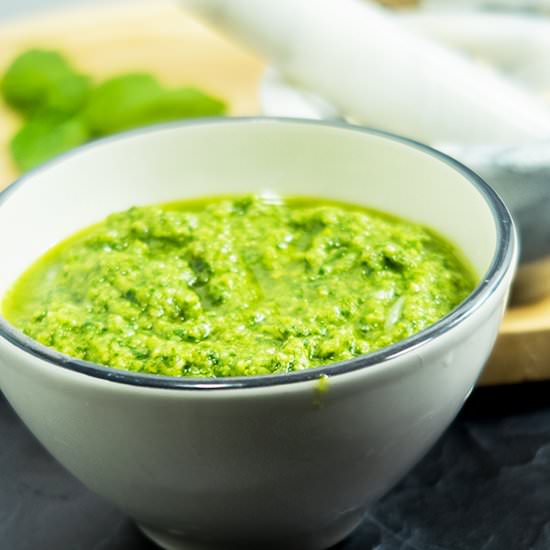 Five Ingredient Basil Cashew Pesto