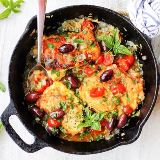 Pan Fried Haddock Mediterranean