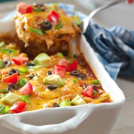 Easy Chicken Enchilada Casserole