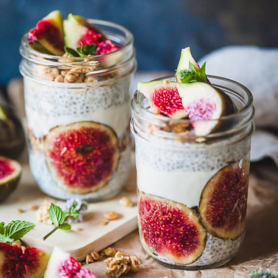 Almond Milk Fig Chia Pudding
