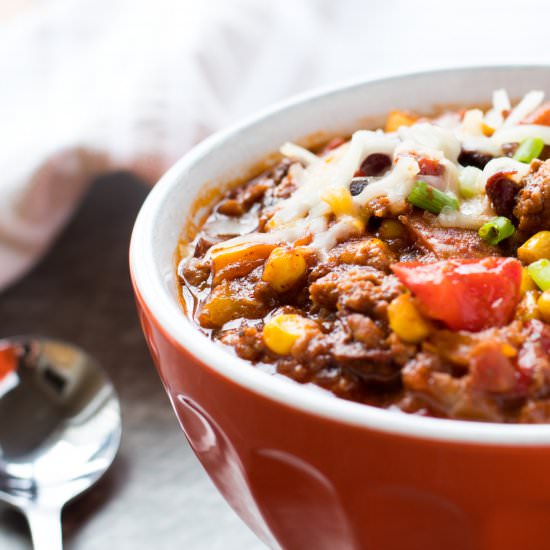 Loaded Slow Cooker Chili