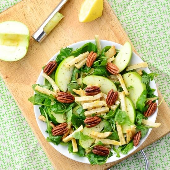 Celery Root Salad with Apple + Pecans