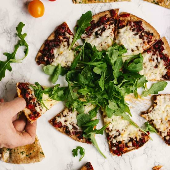 Harissa Halloumi Flatbreads