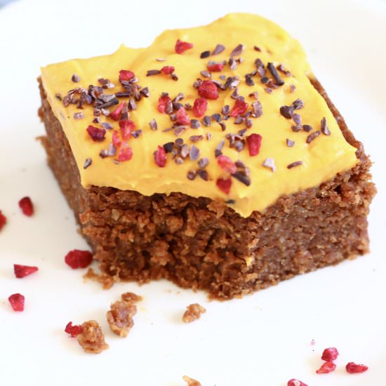 Tahini Frosted Chocolate Cake