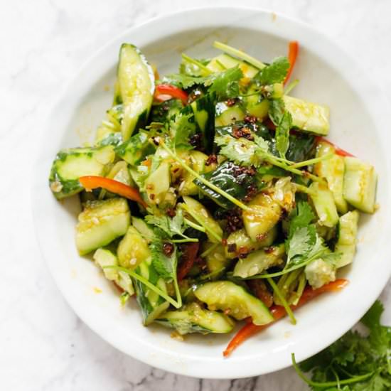 Smashed Cucumber Salad