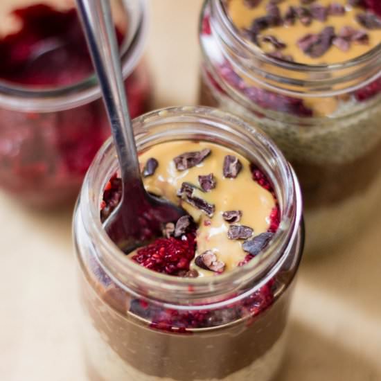 Peanut Butter Choc Chia Pudding