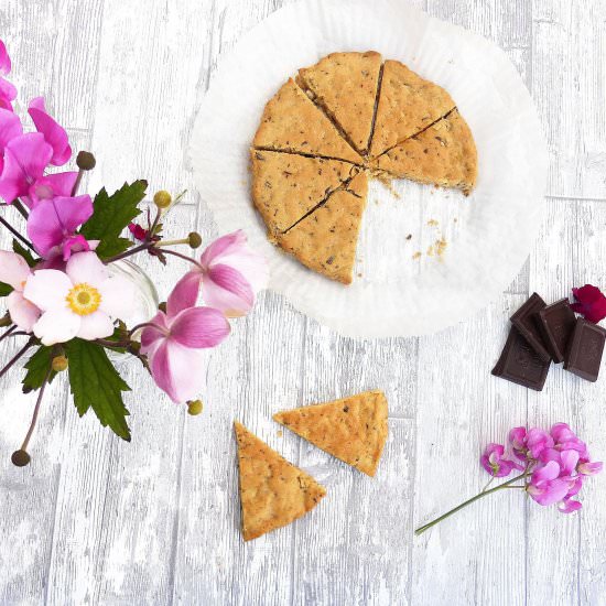 Chocolate and Cashew Shortbread