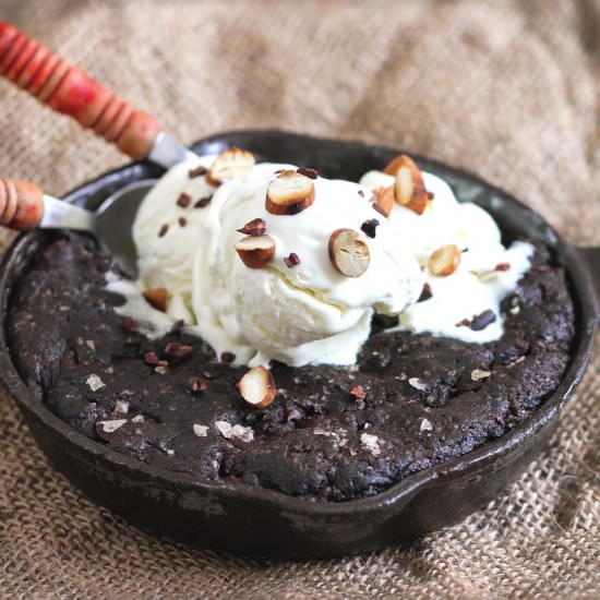 Fudgy Skillet Brownie