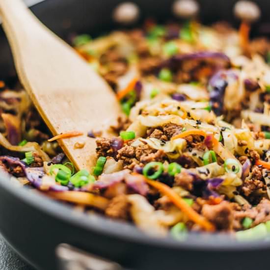Ground Beef and Cabbage Stir Fry