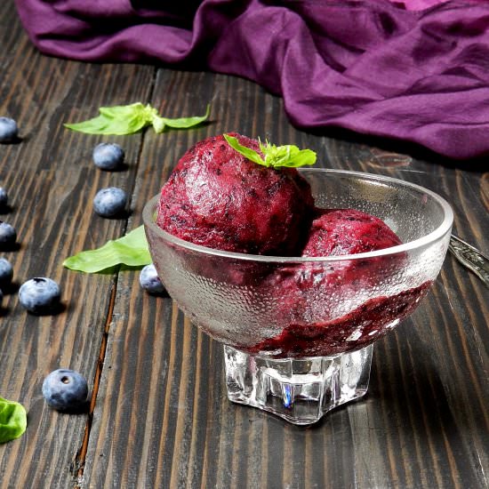 Blueberry and Red Wine Sorbet