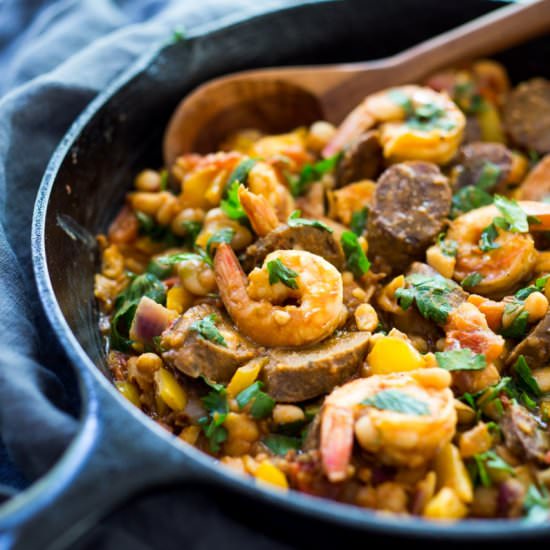 Spanish White Bean and Shrimp