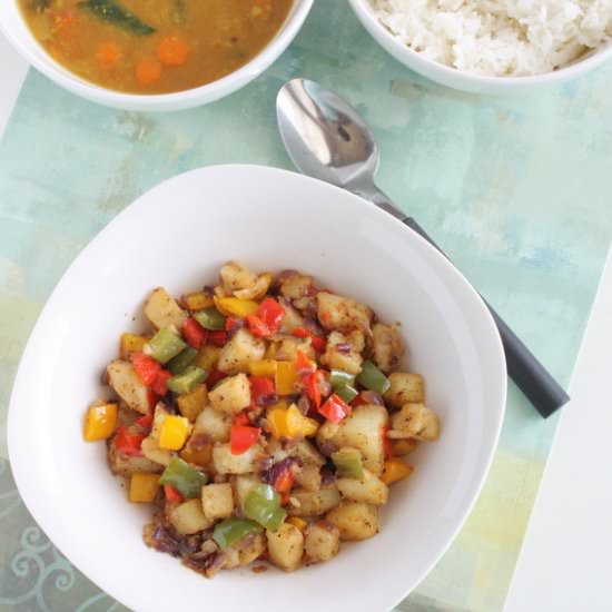 Potato Bell Pepper Stir fry