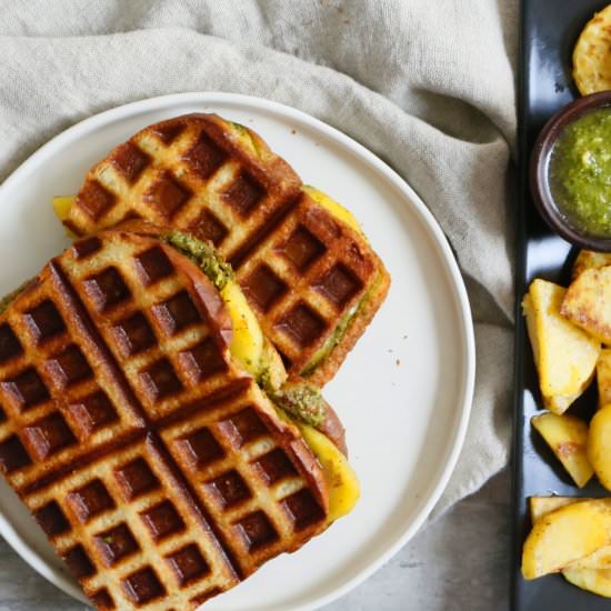 Potato Pesto Grilled Cheese