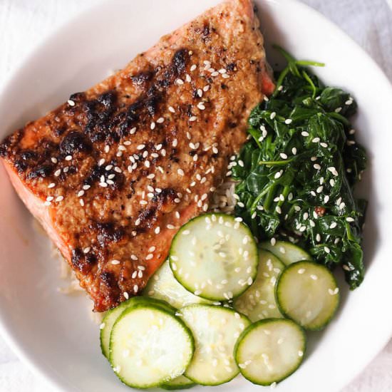 Miso Roasted Salmon Bowl