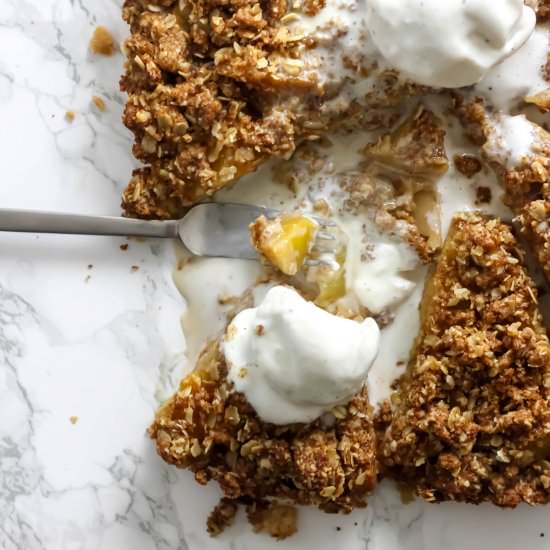Peach Crumble Tart