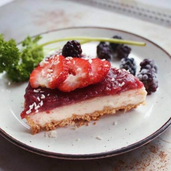 Easy and Fruity Vegan Cheesecake