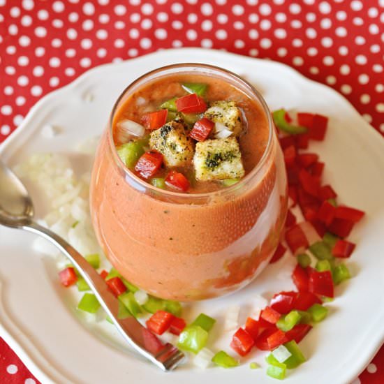 Homemade Spanish Gazpacho