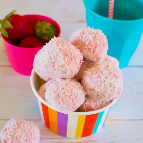Strawberry Cheesecake Bliss Balls