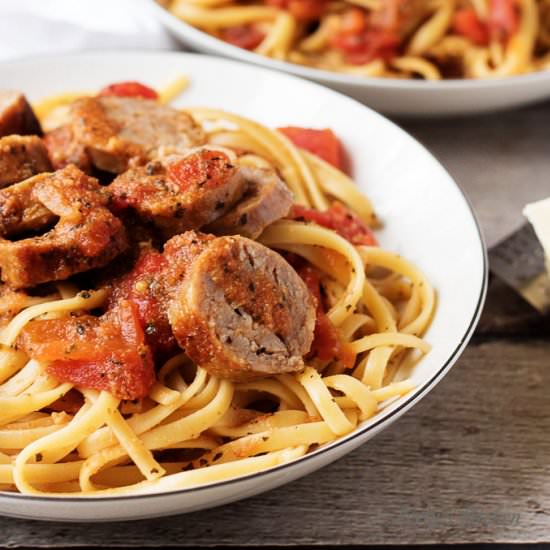 Italian Sausage and Tomato Linguine