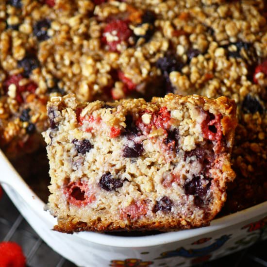 Raspberry-Blueberry Baked Oatmeal