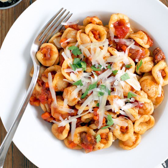 Orecchiette with Sausage Sauce